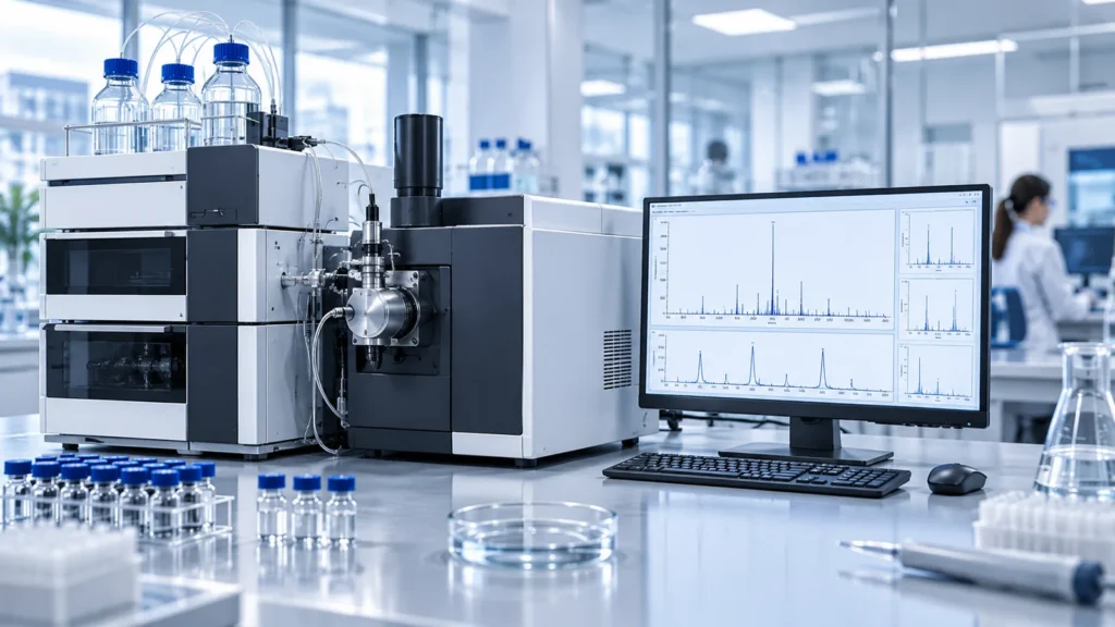Illustrative liquid chromatography and mass spectrometry equipment.