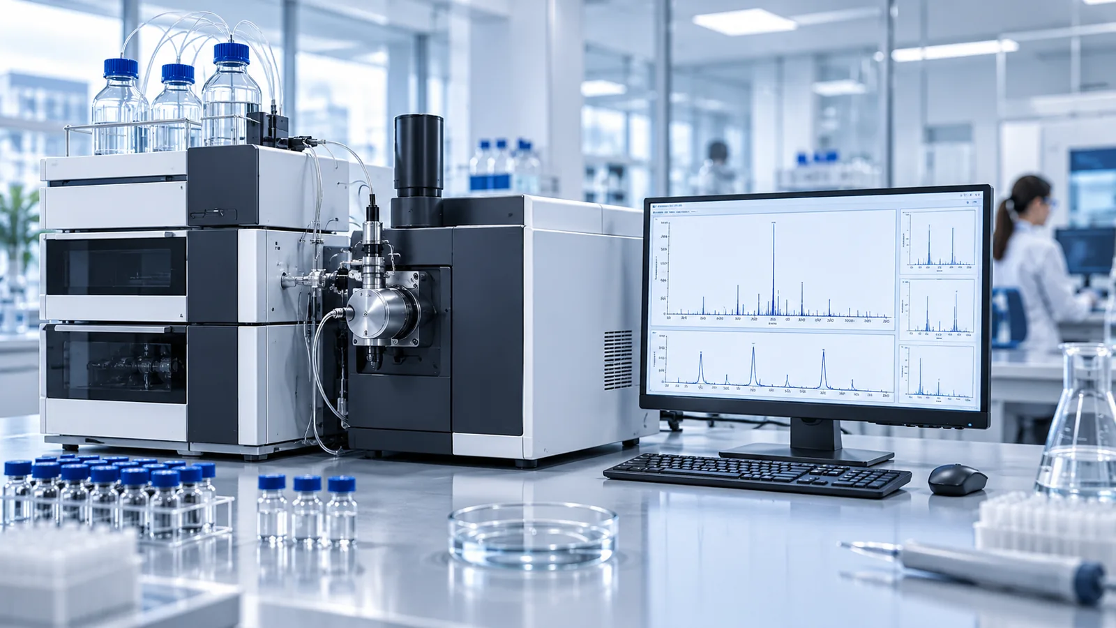 Illustrative liquid chromatography and mass spectrometry equipment.